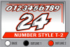 PRINTED NUMBER SET T-2